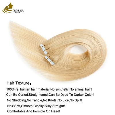 Remy Human Skin Weft Tape Haarverlängerungen Doppelgesichts russisches Band 8"-30" Länge Anpassung
