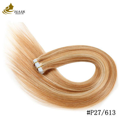 Remy Human Skin Weft Tape Haarverlängerungen Doppelgesichts russisches Band 8"-30" Länge Anpassung