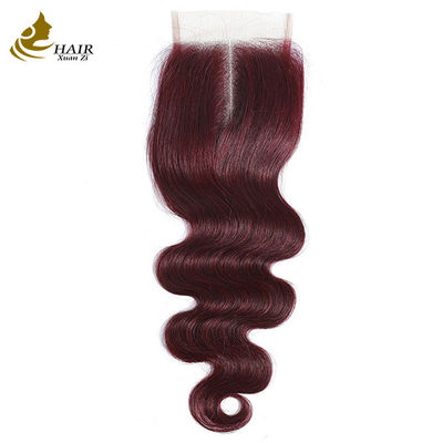 Virgin Ombre 99j Körperwelle menschliche Haare Spitze Schließung mit Babyhaar