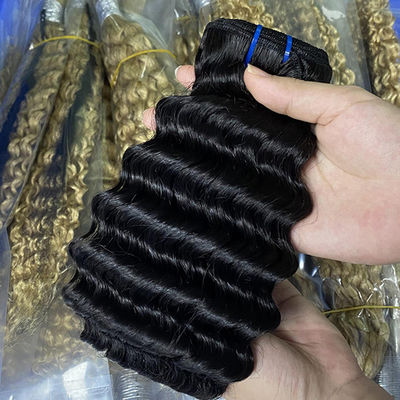 Rohes menschliches Haar Tiefe Welle Jungfrau brasilianische Haarbündel