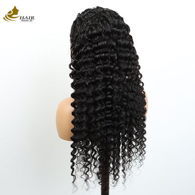 Großhandel Transparent 13X4 Spitze Front Kinky Locken brasilianische Jungfrau Menschenhaar Perücke