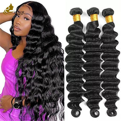 Verwirrungsfreier Gradient Tiefe Welle Jungfräuliche menschliche Haare Bündel Erweiterungen