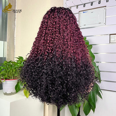 Einfach zu tragen Komfortabel Kleberlos 5*5 Pixie Locken menschliches Haar T-Farbe