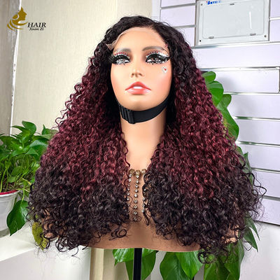 Einfach zu tragen Komfortabel Kleberlos 5*5 Pixie Locken menschliches Haar T-Farbe
