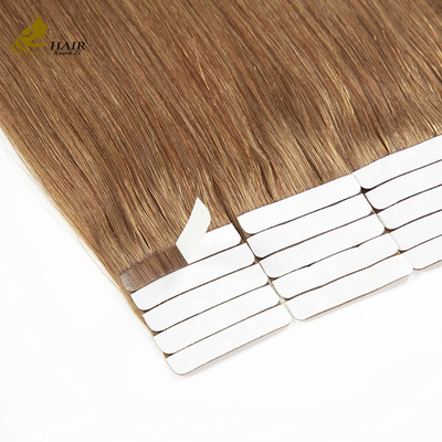 #30 Farbige, glatte Virgin-Haar-Tape-In-Echthaarverlängerungen für Frauen