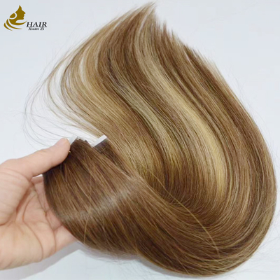 Populäres Hautgeflecht Gerade 100% Remy Menschliches Haar Band Haare Erweiterungen Kutikel Ausgerichtetes Jungfräuliches Haar