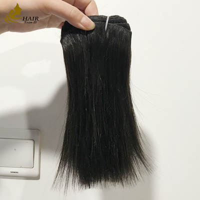 Hochwertige, jungfräuliche Echthaar-Bundles, naturschwarz, glatter Haartressen