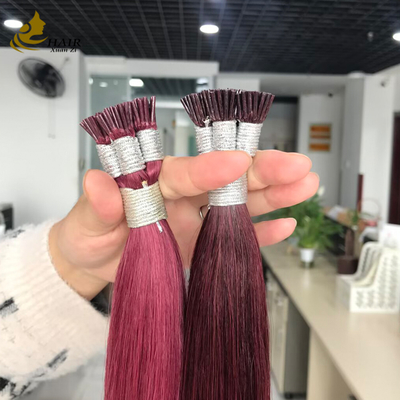 Großhandel Kutikel ausgerichtet I Spitze menschliche Haarverlängerungen Burg und 99J Farbe gerade Haarverlängerungen