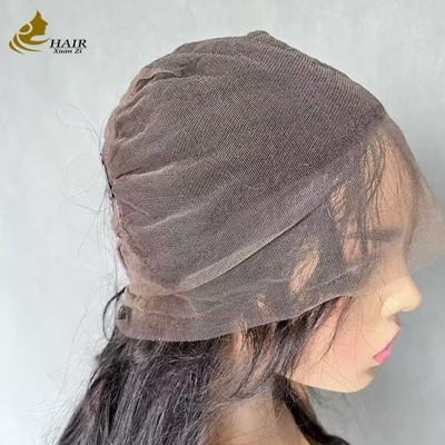 Benutzerdefinierte dunkelbraune Spitze Full Lace Echthaarperücke