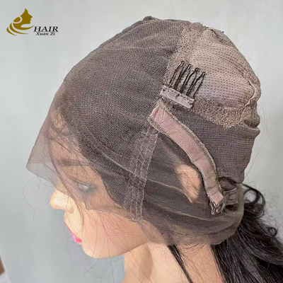Benutzerdefinierte dunkelbraune Spitze Full Lace Echthaarperücke