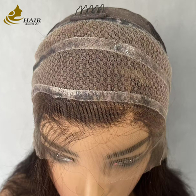 Vietnamesische menschliche Haare Kleberlose Gerade Spitze Front Perücke Mit Silikon