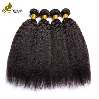 22 Zoll Naturschwarz Kinky Straight Brasilianisches Echthaar Bündel Haargewebe