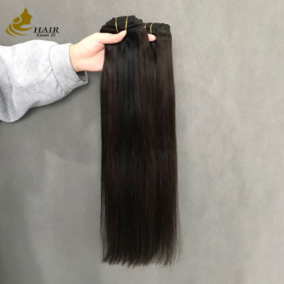 Customized Human P1b/2# Color Clip In Hair Extensions Straight 120 Grams